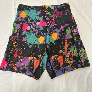 SHEIN Black and Purple Athletic Shorts Vibrant Design